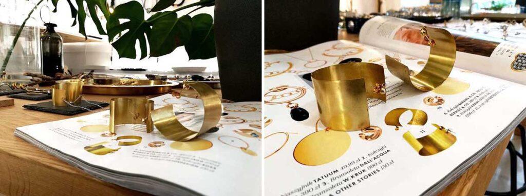 Minimalistyczne kolczyki, które zaprojektowaliśmy zachwycają jako modna biżuteria w październikowym numerze Elle