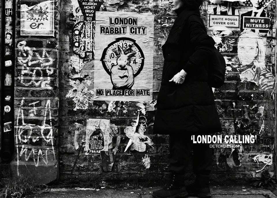 Czarno-białe zdjęcie udowadnia, że nasza biżuteria autorska zachwyciła Londyn na głównych ulicach i w awangardowych dzielnicach.