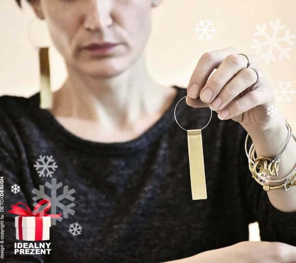 Najlepsza biżuteria pod choinkę minimalistyczne geometryczne długie kolczyki NAGANO13